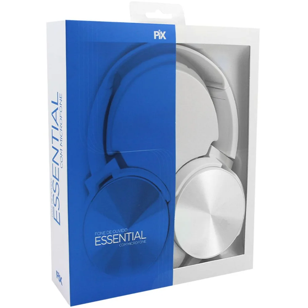 Imagem 2 de 3 do produto Fone Ouvido Headset Celular Pc Game Xbox One Ps4 Microfone PIX essential - BRANCO 043-0031