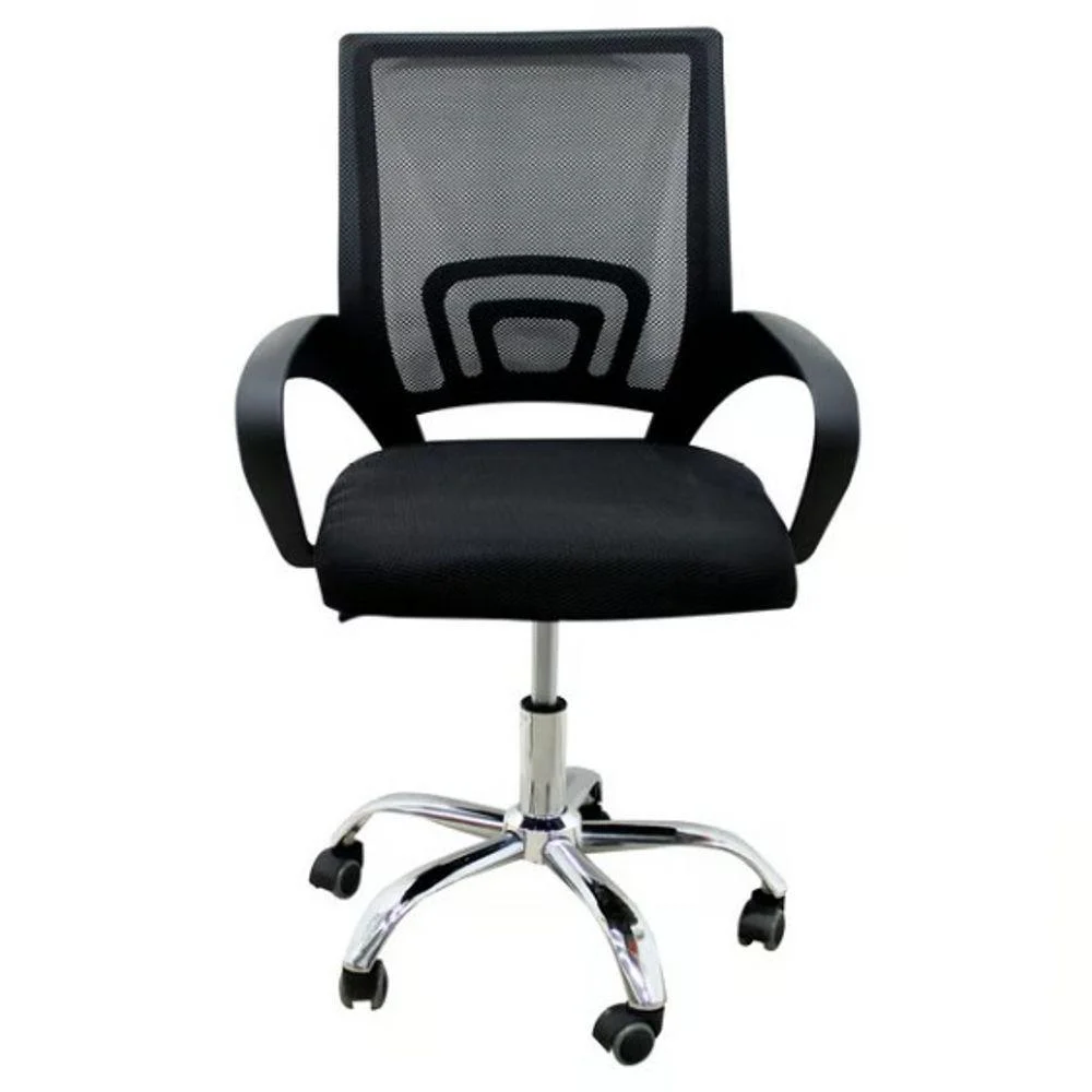 Imagem 5 de 5 do produto Cadeira De Escritório Prizi Essencial, Até 90Kg, Com Base Cromada, Preta