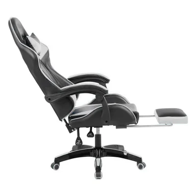 Cadeira Gamer Prizi Canvas, Até 120Kg, Com Almofadas, Branca — foto 3