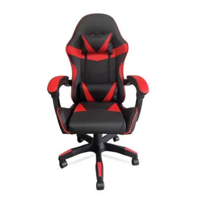 Cadeira Gamer Prizi Pz1006e, Até 120 Kg, ângulo ajustável do encosto, Vermelha