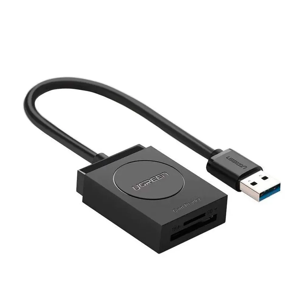 Imagem 2 de 5 do produto Adaptador Ugreen USB 3.0, Para Cartão SD e Micro SD, Velocidade de até 5Gbps - CR127