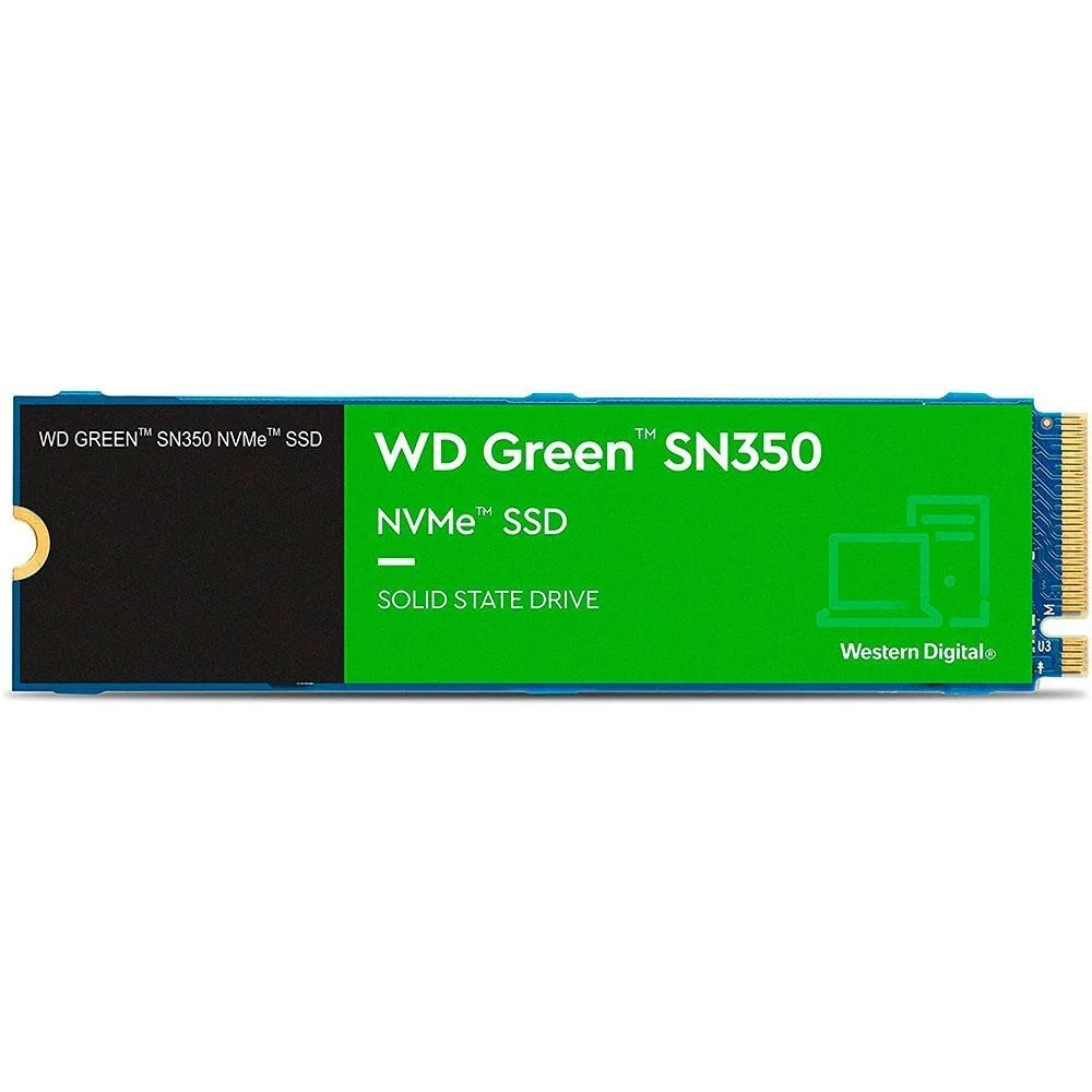 SSD WD Green Sn350, 1TB, M.2 2280 Nvme, 3200Mb/s, 2.500Mb/s - Wds100t3g0c-00azl0