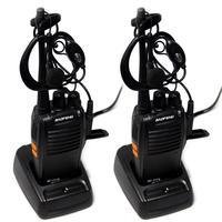 Kit 2 Rádio Comunicador Walk Talk Baofeng 777s Com Fone