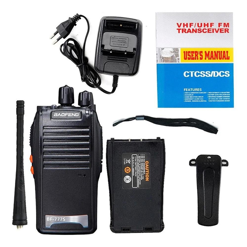 Imagem 3 de 5 do produto Kit 2 Rádio Comunicador Walk Talk Baofeng 777s Com Fone