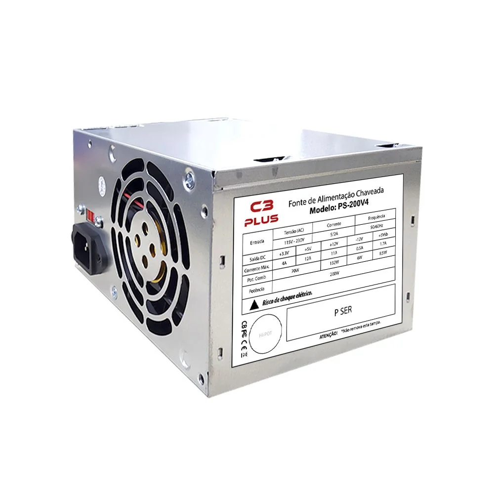 Fonte C3tech Ps-200v4 200w Box S/cabo