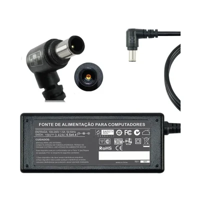 Fonte Carregador, Compatível Com Monitor TV LG, 19V, 3.42A, 644, Bivolt - 24mn33n