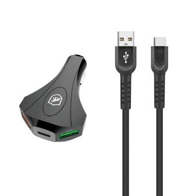 Kit Carregador Veicular Tank E Cabo Dual Shock Tipo C - Gshield