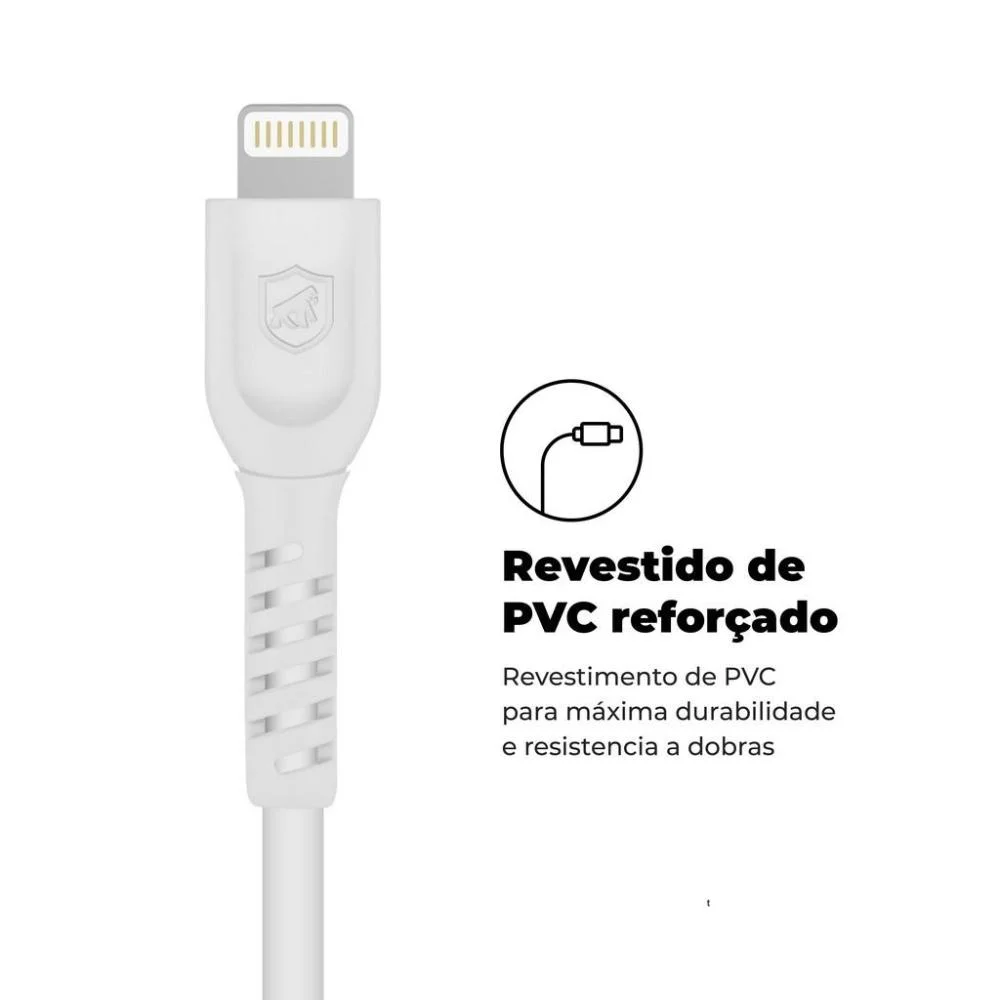 Imagem 2 de 5 do produto Kit Carregador Turbo Tipo C + Cabo Dual Shock Tipo C / Lightning + Cabo  - Gshield
