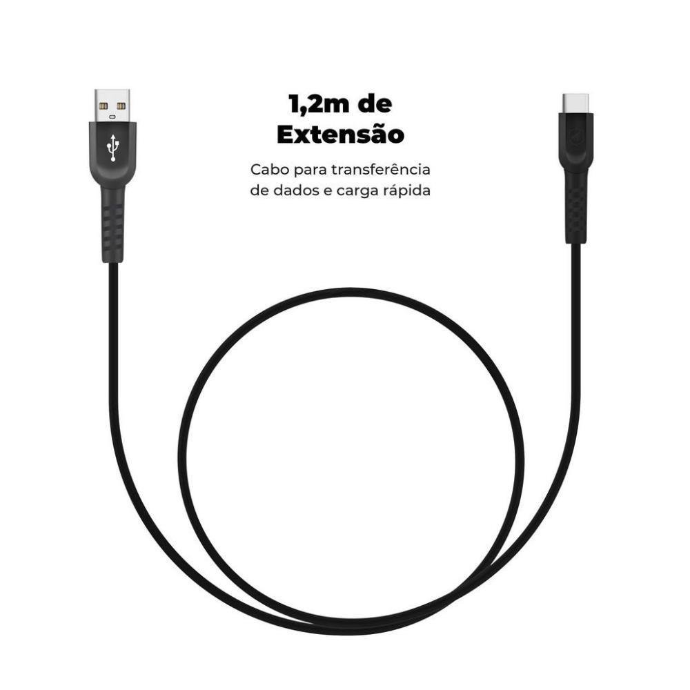 Imagem 5 de 5 do produto Kit Carregador Triplo Turbo E Cabo Dual Shock Tipo C - Gshield