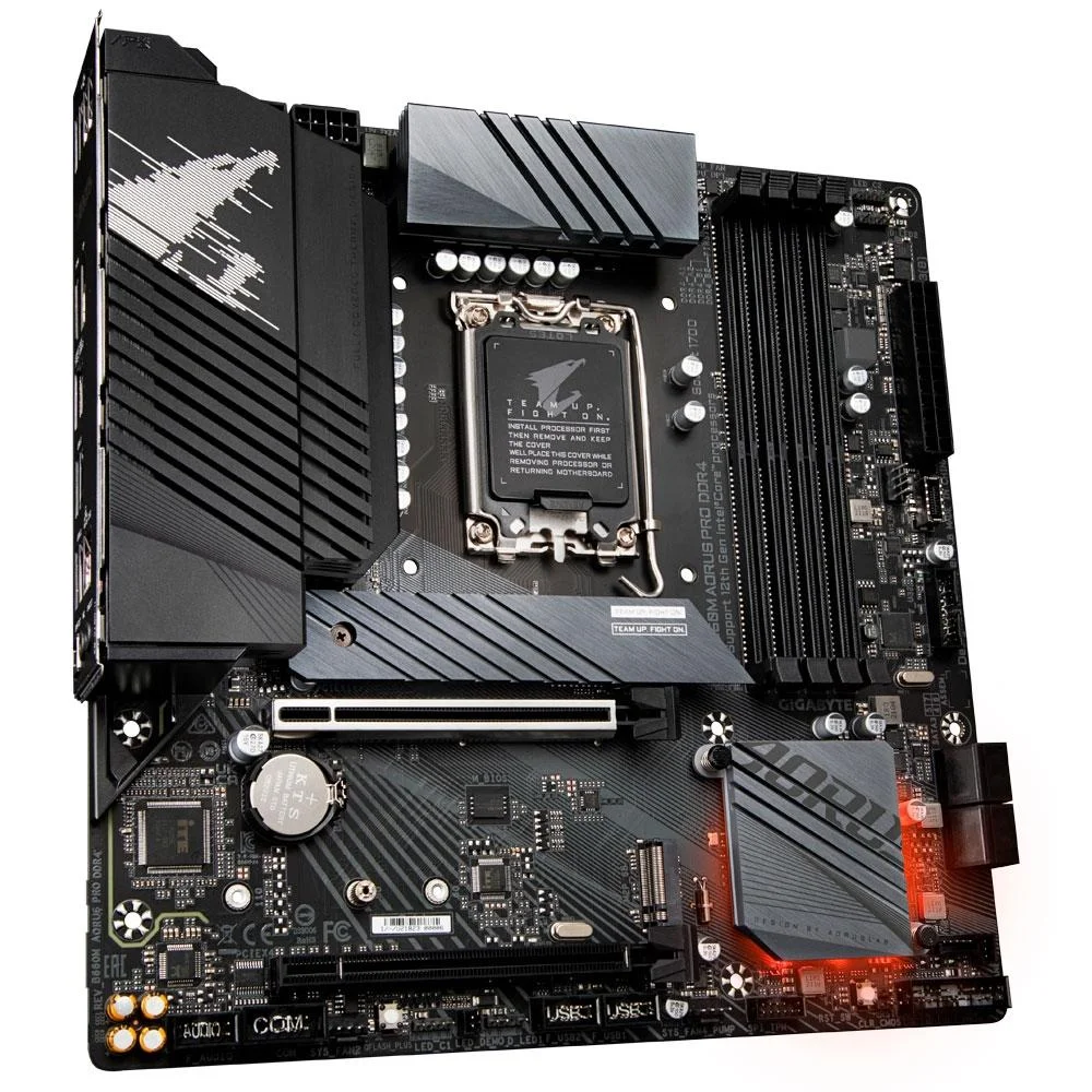 Imagem 3 de 5 do produto Placa Mãe Gigabyte B660M PRO Aorus Gaming, Intel 1700, mATX, 4x DDR4 - B660maorusproddr