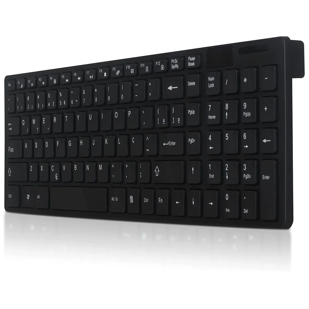 Imagem 4 de 5 do produto Kit Teclado Mouse Sem Fio Wireless Slim Ley-171 Lehmox Preto