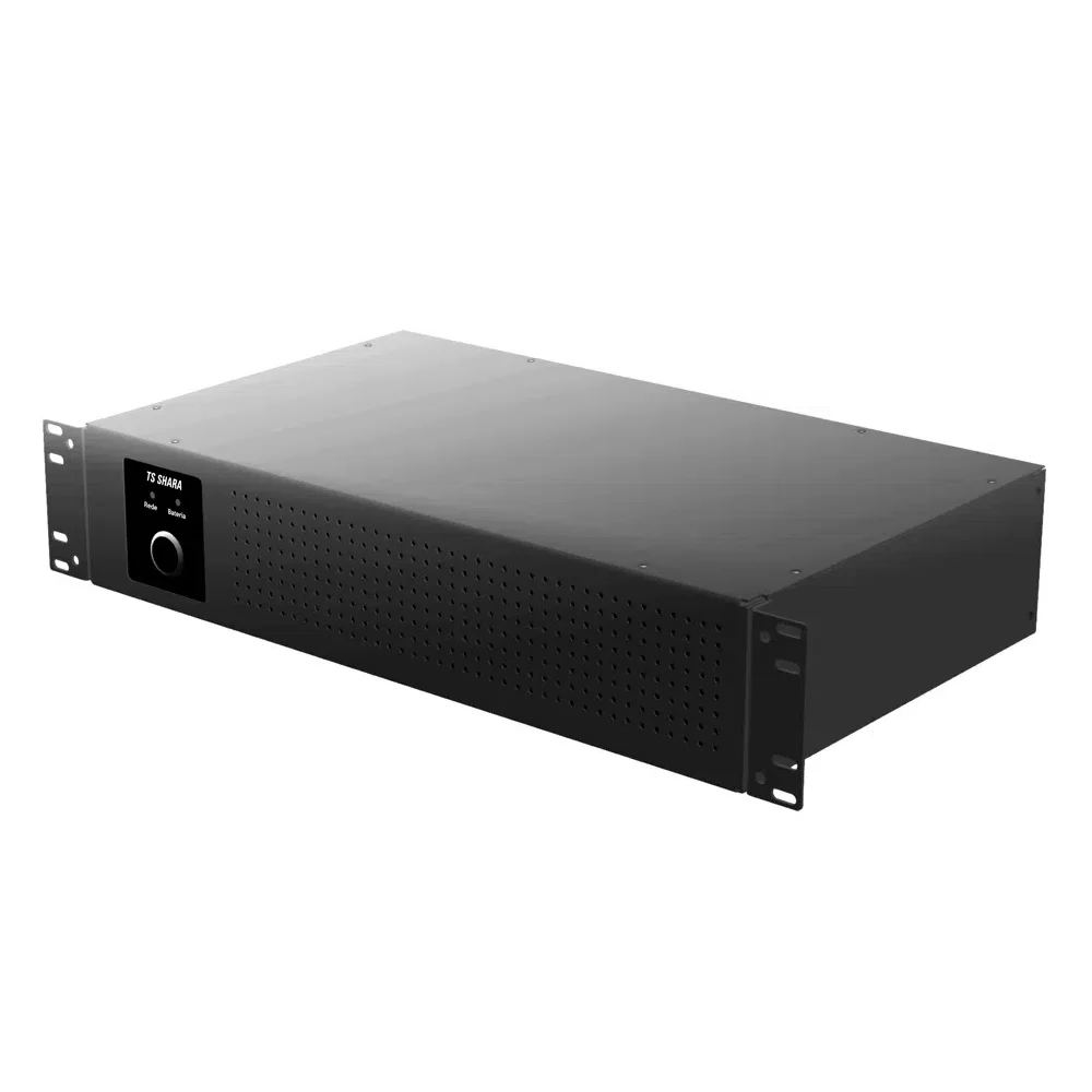 Imagem 2 de 4 do produto Nobreak Ts Shara Ups Senoidal Rack 2u Universal 1200va E. Bivolt S.115/220v Bat. 2x7ah 8 Tomadas