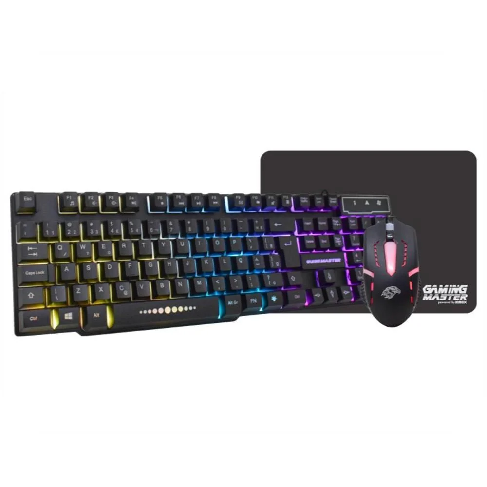 Kit Gamer KMex Teclado Mouse Mousepad KaBuM