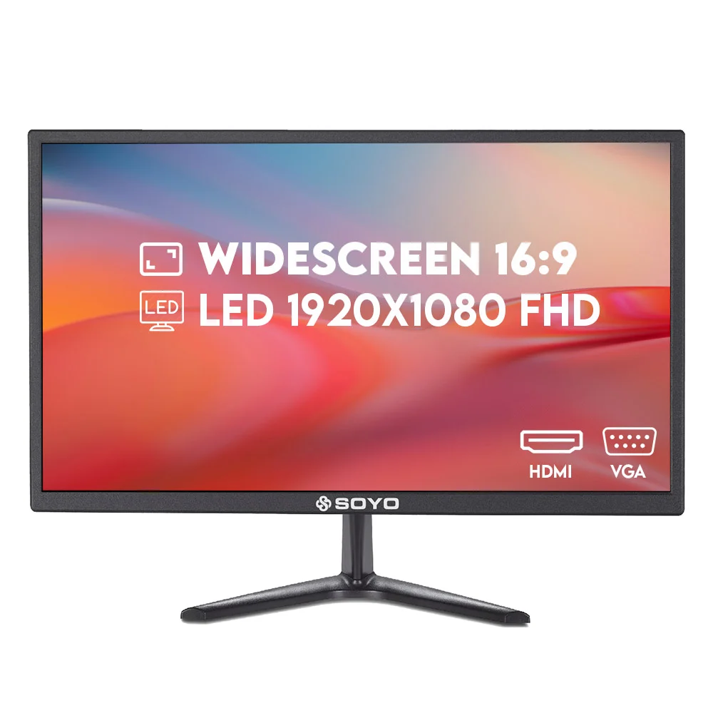 Monitor Soyo LED 21.5 Polegadas Full HD Widescreen, VGA/HDMI - SM215L01