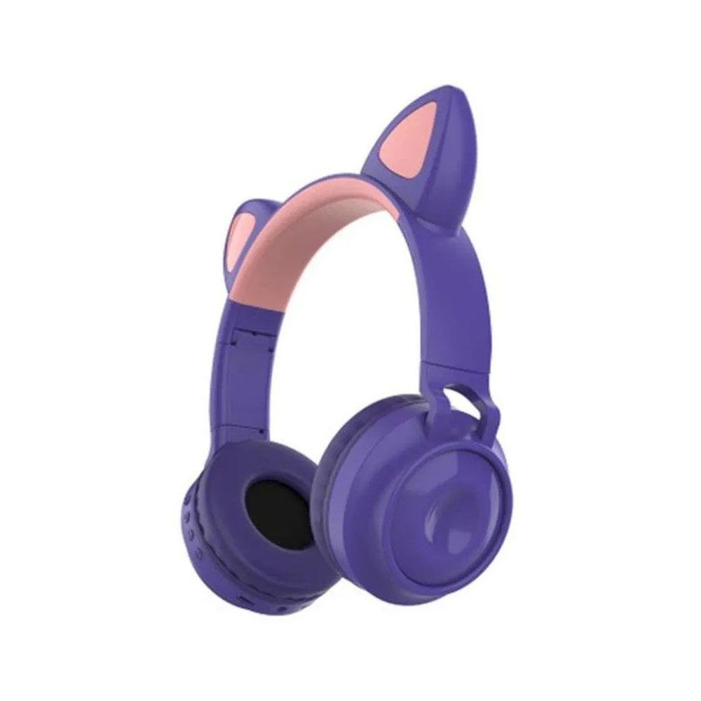 Fone de Gatinho Headphone Bluetooth Orelhas de Gato com LED XTrad LC-831