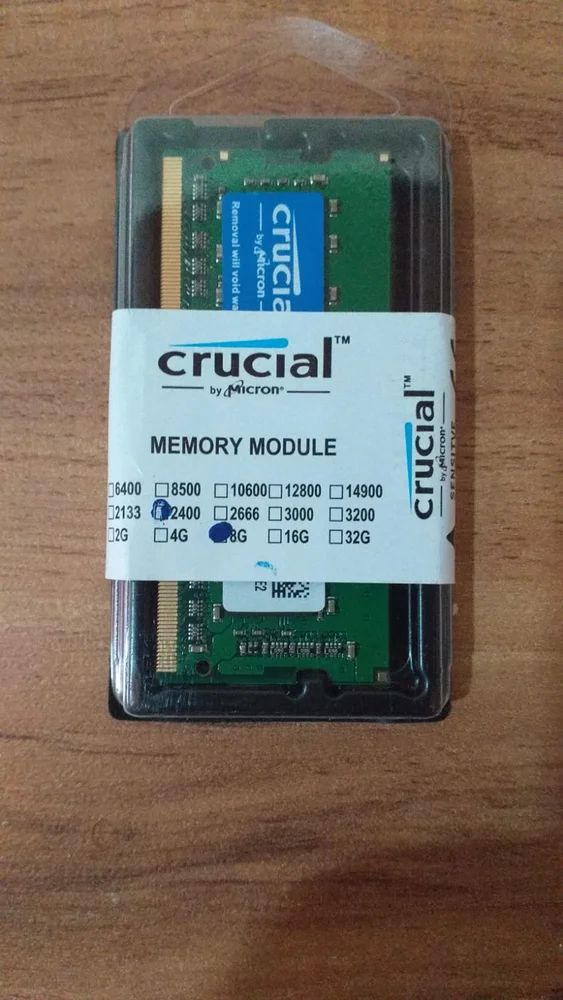 Memória SODIMM 8GB DDR4 2400MHz Crucial para