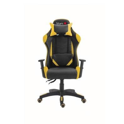 Cadeira Gamer Stars, Com Encosto Reclinável, Mecanismo Backsystem, Preta E Azul, Capacidade Até 120Kg