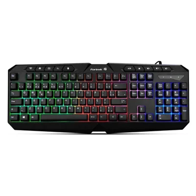 Teclado Gamer Fortrek Spider Black, RGB, 10 Teclas Multimídias, ABNT2, Preto - 75853