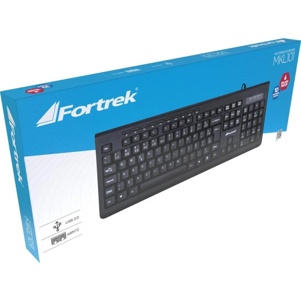 Imagem 4 de 5 do produto Teclado Multimídia Fortrek MKL-101, USB, ABNT2