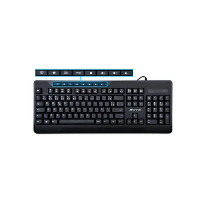 Teclado Multimídia Fortrek Olk101, USB 2.0, ABNT2, Preto - 75858