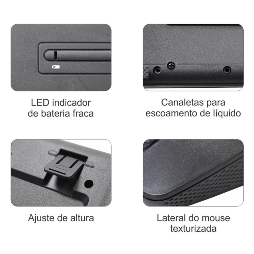 Kit Teclado e Mouse sem Fio Preto, KMEX KA-6039 B2KA60390010B0X - Imagem 2