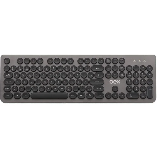 Imagem 3 de 4 do produto Kit Combo Teclado E Mouse Pop+ Sem Fio Abnt2 Tm410 Chumbo - Oex.