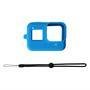Capa De Silicone Para Gopro Hero 8 Black + Cordão Ajustável Cor Azul