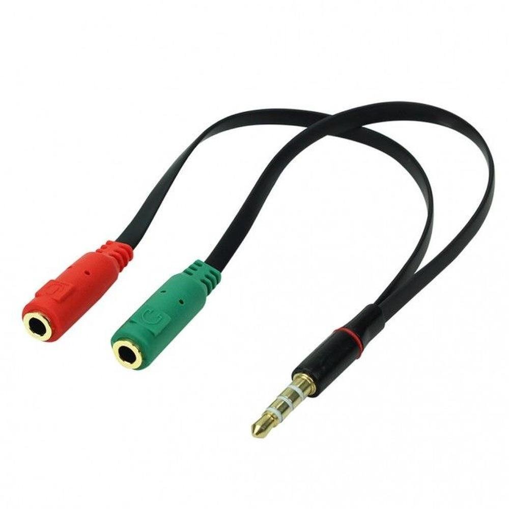 Imagem 2 de 4 do produto Cabo Adaptador P3 Macho X 2 P2 Femea Para Fone E Microfone