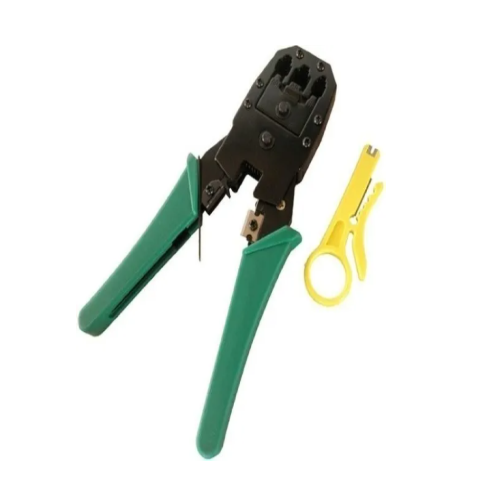 Alicate Crimpar Exbom, RJ45,  RJ11, RJ12, Com Decapador, Cabo De Rede - OB-315
