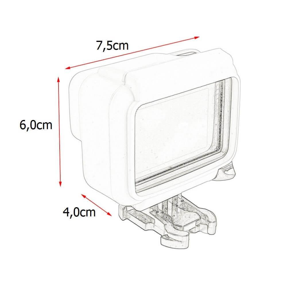 Capa Case Silicone Gopro Hero 7 6 5 Black Uso Com Frame De Montagem Cor Rosa