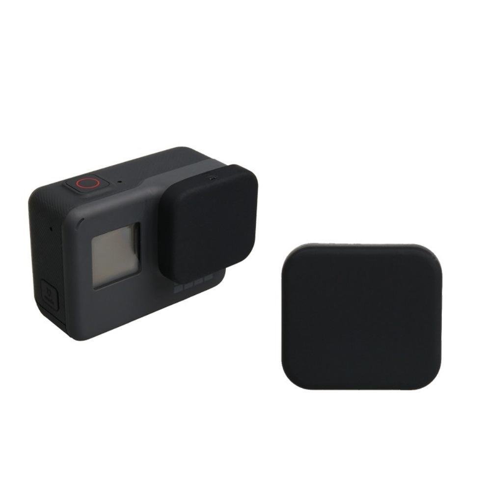 Imagem 3 de 4 do produto Tampa Protetora Lente Gopro Hero 5 6 7 Black E Hero 2018 Em Silicone Cor Preto