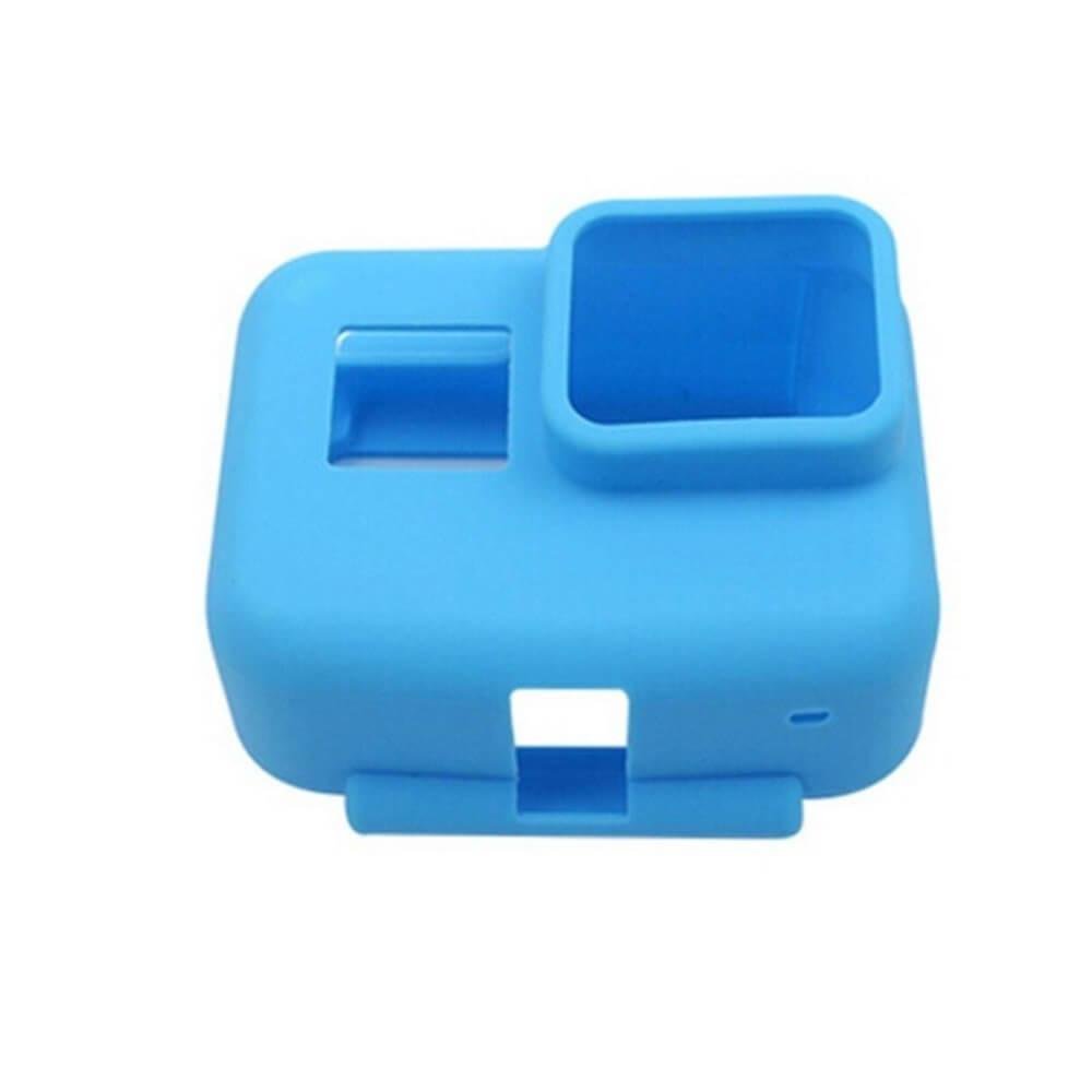 Imagem 4 de 5 do produto Capa Case Silicone Gopro Hero 7 6 5 Black Uso Com Frame De Montagem Cor Azul