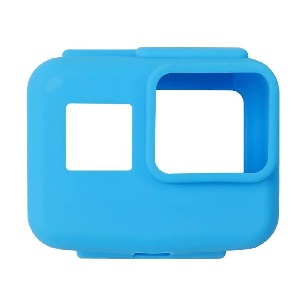 Imagem 5 de 5 do produto Capa Case Silicone Gopro Hero 7 6 5 Black Uso Com Frame De Montagem Cor Azul