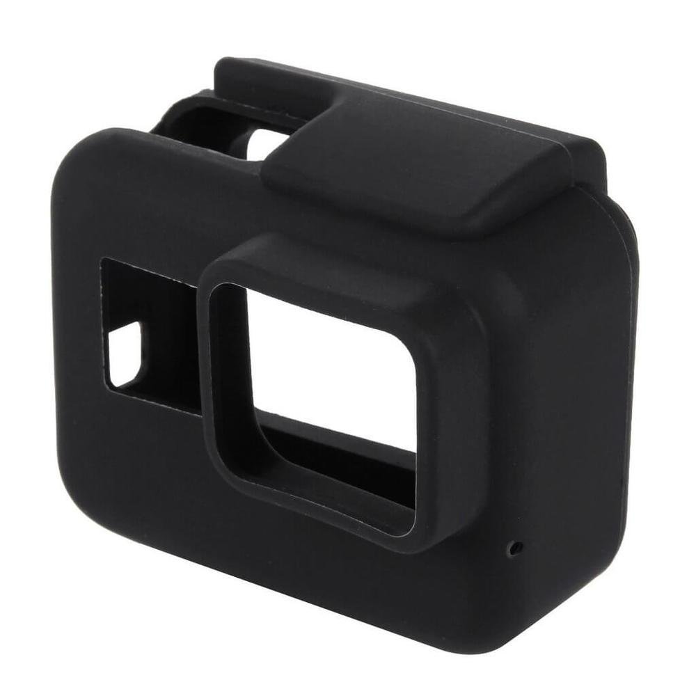 Capa Case Silicone Gopro Hero 7 6 5 Black Uso Com Frame De Montagem Cor Preto