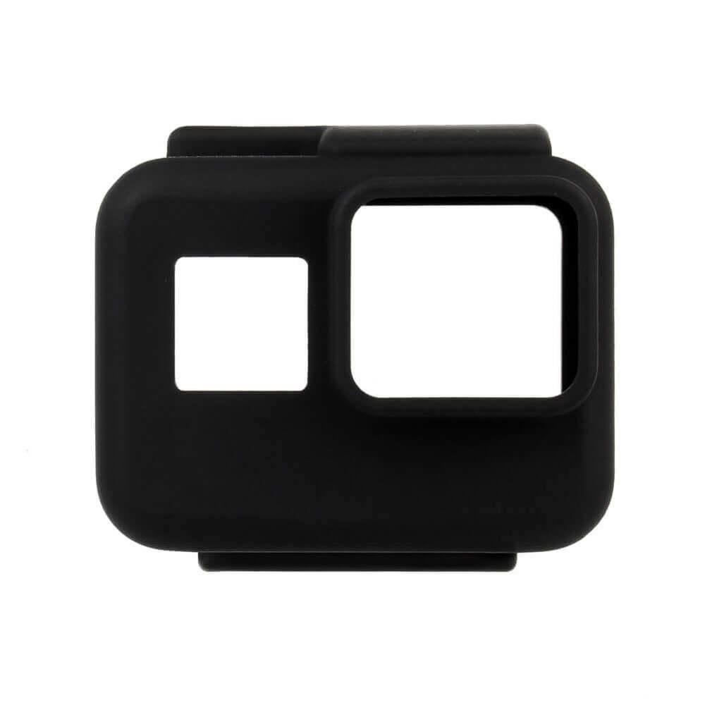 Capa Case Silicone Gopro Hero 7 6 5 Black Uso Com Frame De Montagem Cor Preto