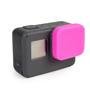 Tampa Protetora Lente Gopro Hero 5 6 7 Black E Hero 2018 Em Silicone Cor Rosa