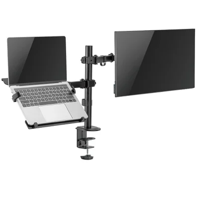 Suporte Central Suportes Tm24c Duplo De Mesa Para Monitor E Notebook