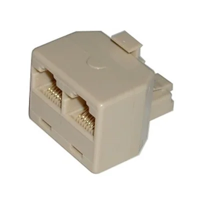 Adaptador T Chip SceDuplicador RJ45, P/ Cabo De Rede, 100MBps, 1 Macho x 2 Fêmea