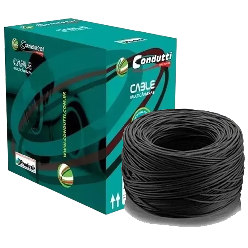 Imagem 5 de 5 do produto Metro De Cabo De Rede Utp Cat5 4 Pares 24awg Preto, Condutti (venda Por Metro)