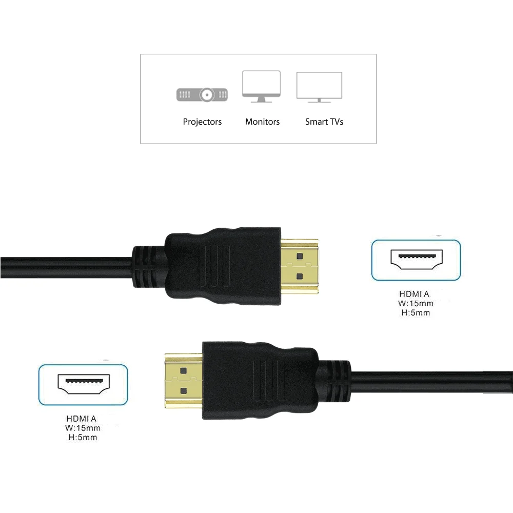 Imagem 2 de 4 do produto Cabo HDMI X HDMI 2.0 4k Ultra Hd De Alta Velocidade De 1 Metro