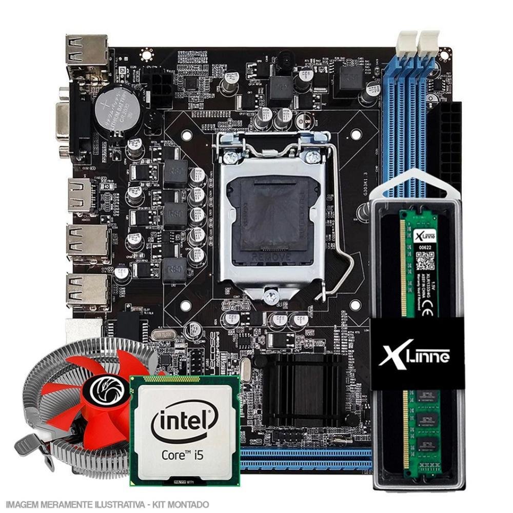 Kit 1155 Placa Mãe 1155, Processador I5 3470, DDR3 4GB