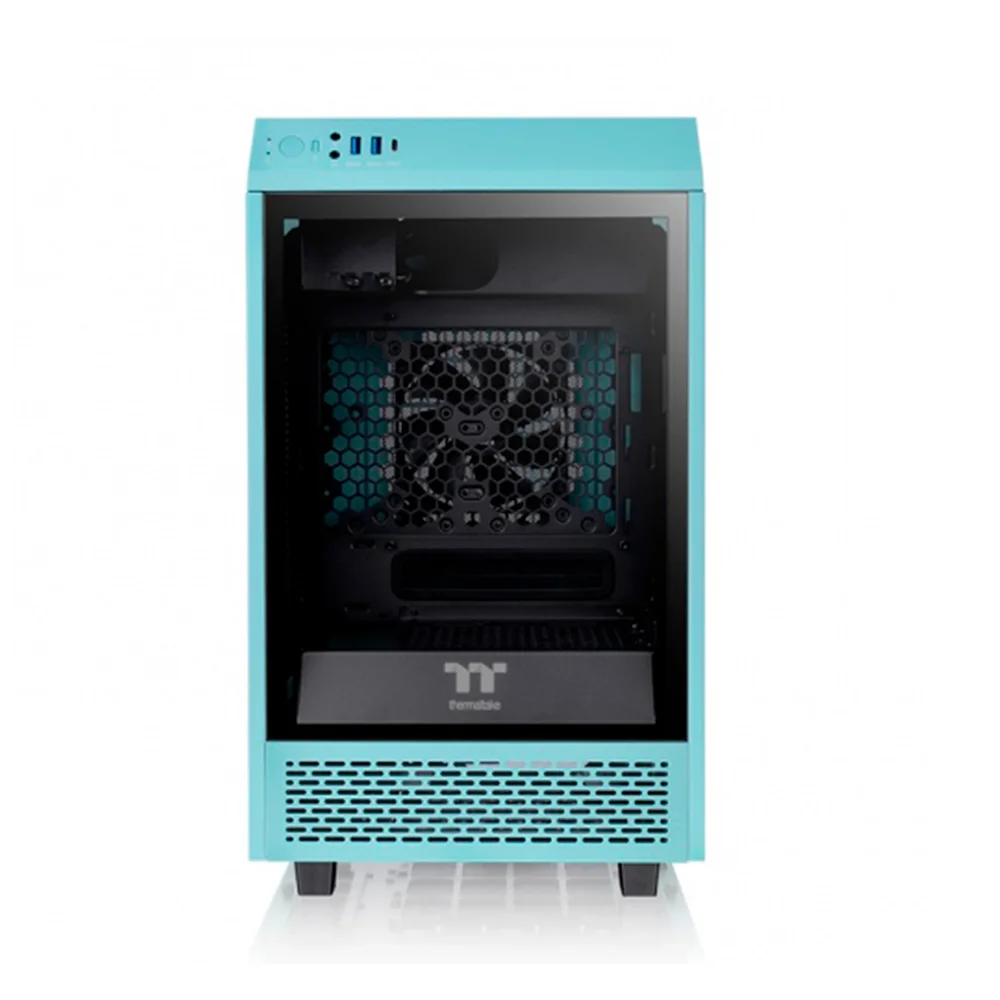 Imagem 4 de 4 do produto Gabinete Thermaltake The Tower, 100 Mini Turquesa 3*g.lateral Vidro /2*120mm Ca1r300sbwn00.