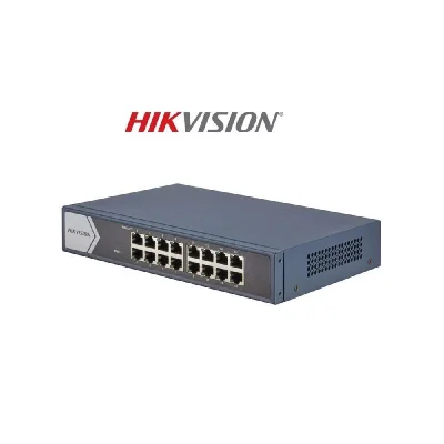 Switch Hikvision 16 Portas, 10/100/1000MBps, Gigabit Metalico - DS 3E0516-E