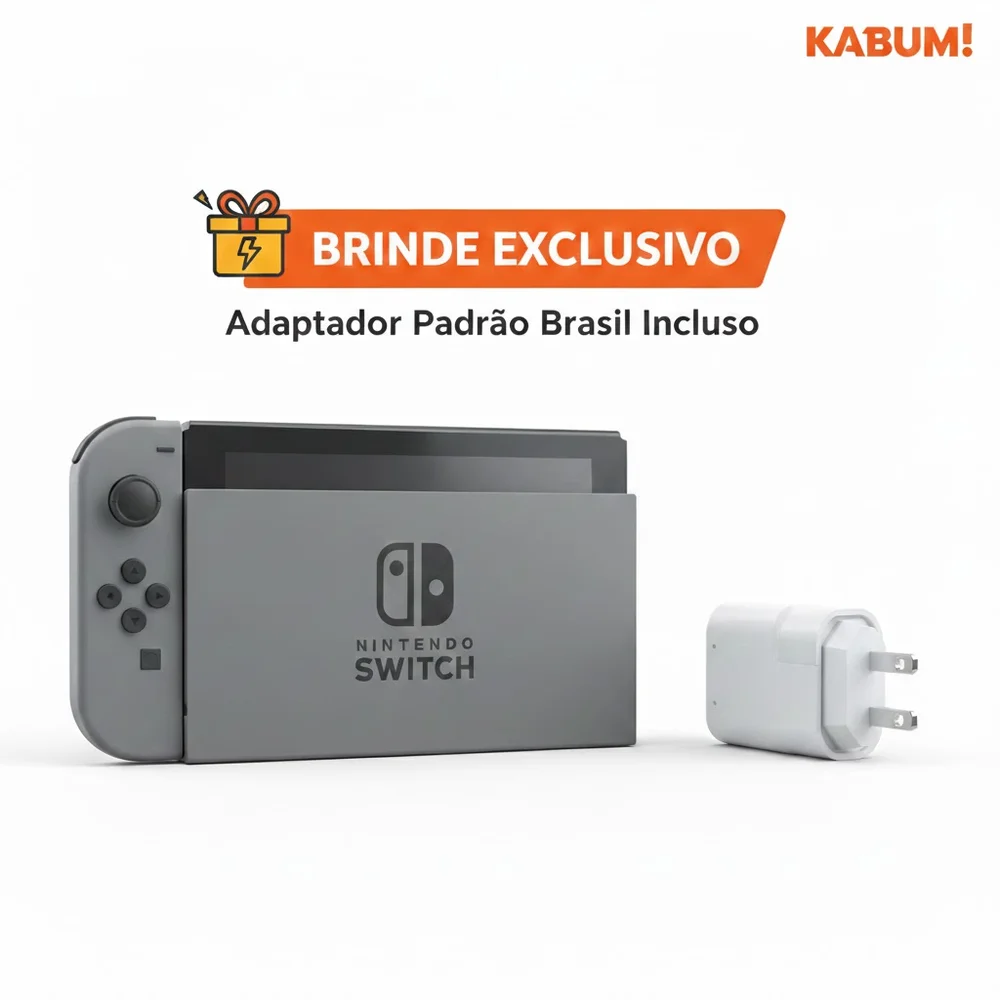 Nintendo Switch Lite Cinza KaBuM