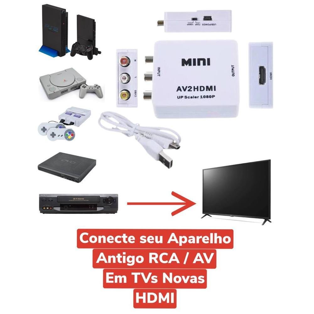 Imagem 4 de 4 do produto Conversor Av RCA Para HDMI 1080p Alimentação USB