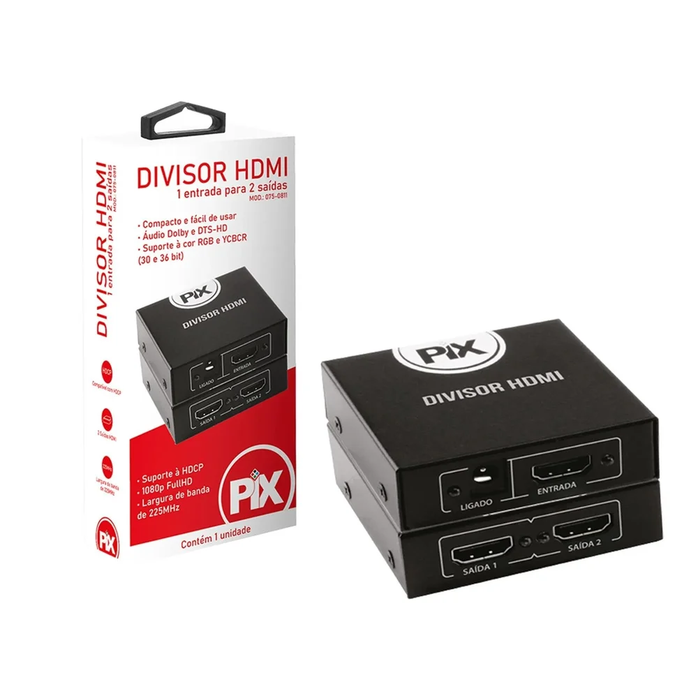 Imagem 2 de 5 do produto Divisor De Video - Hdmi 1 Entrada Para 2 Saidas - 1.4