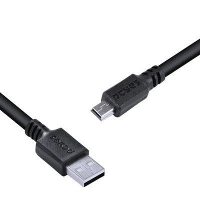 Cabo Usb A 2.0 Macho Para Mini Usb B Macho 28awg Puro Cobre 2 Metros - Puanm2-2
