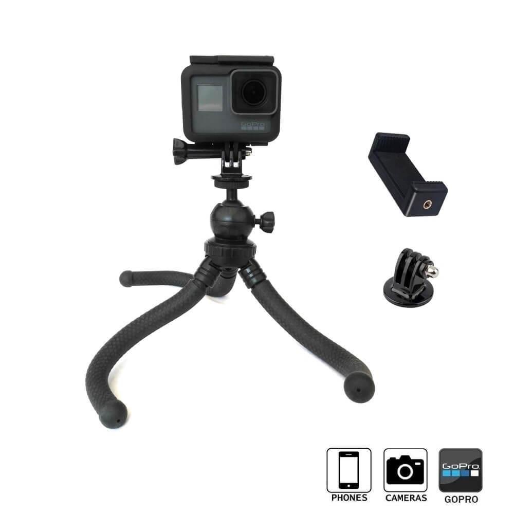Imagem 3 de 5 do produto Tripé Funpro Articulado, Para Celular, Gopro, Câmeras Compactas, 25cm -  X-74-1
