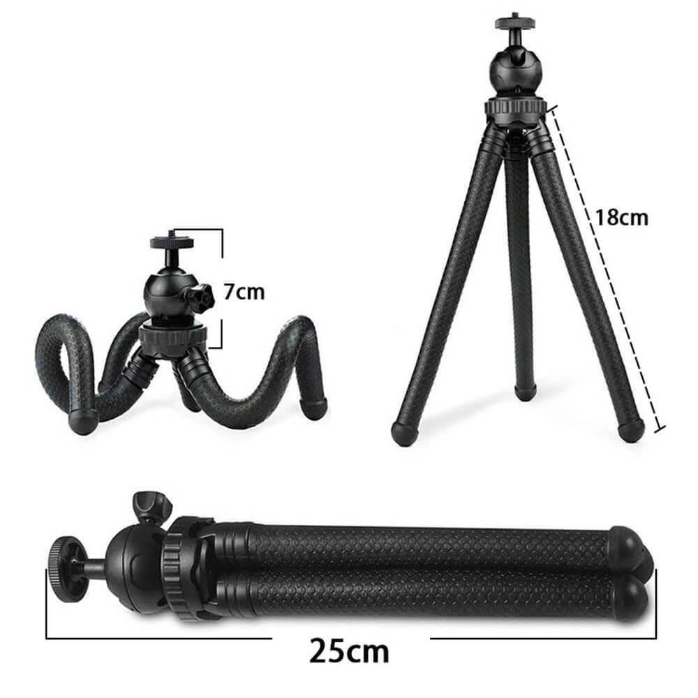 Imagem 4 de 5 do produto Tripé Funpro Articulado, Para Celular, Gopro, Câmeras Compactas, 25cm -  X-74-1