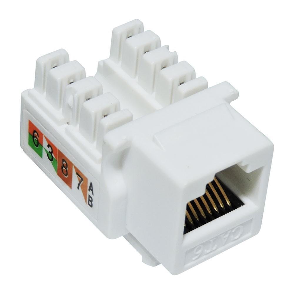 Imagem 2 de 5 do produto Conector Fêmea Keystone RJ45 CAT6 Win Cabos